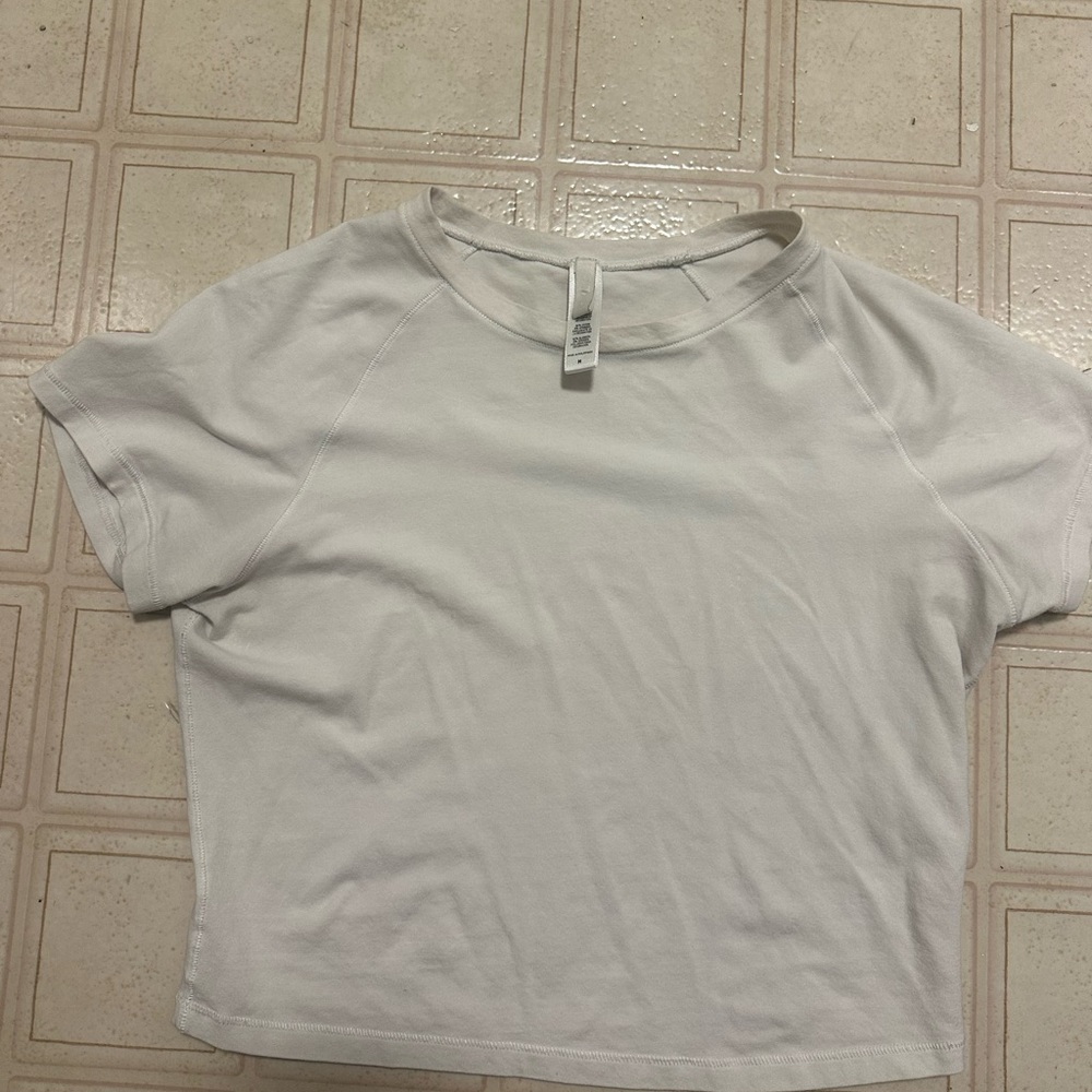 Skins White Crop T Shirt